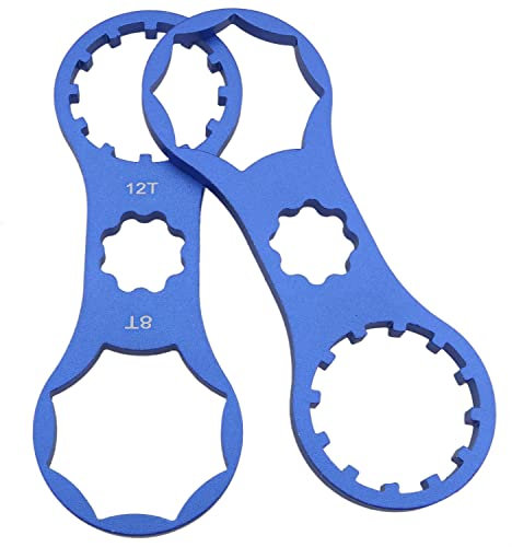 MTQY Fahrradgabel-Reparaturwerkzeug, 99 x 35 x 4 mm, blau, für SR Suntour XCR/XCM/XCT/RST MTB Federgabeln, zum Entfernen und Installieren von Schraubenschlüsseln, 2 Stück