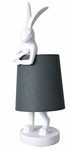 Hasenlampe Weiss Hase Lampe Dekoleuchte ohne Leuchtmittel Nachttischlampe Rabbit 44cm cw263 Palazzo Exklusiv
