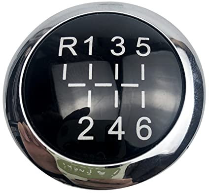 Auto Schaltknauf 5 6 Gang Für Vauxhall Für OPEL Für Astra III H MT Schaltknauf Emblem Abzeichen Kappe Abdeckung Schaltsteuerung knopfkopf (Farbe : 6 Speed R123456)