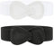 WERFORU 2 Stücke Damen Breit Elastischer Gürtel Frauen Stretchy Taillengürtel Mode Cinch für Kleider