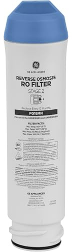 GE Membrane Filter Compatible with Select GE Under Sink Filtration Systems Including GXRQ18NBN, GNRQ18NBN, GXRV40TBN, Replace Every 12 Months, FQ18MN