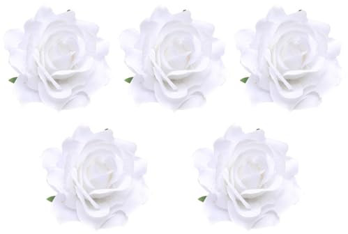 LALAFINA 5 Stücke Braut Kopfschmuck Für Hochzeit Rose Haarspange Hochzeit Haarteile Haarclip Rosen Blumen Haarspangen Blumen Haarspangen für Frauen Mädchen Party Strandhochzeit