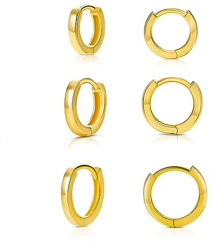 Zierliche eckige Creolen Gold, Ohrringe Gold, Creolen Ohrringe 925 Sterling Silber, Minimalistische Ohrringe, Kleine Reifen