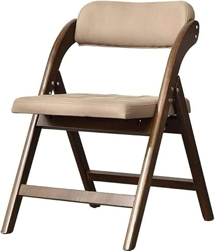 ELzEy Gepolsterter Klappstuhl Vintage aus Holz mit bequemer Rückenlehne Event-Stuhl for Home Office Wohnzimmer Arbeitszimmer Bürostuhl