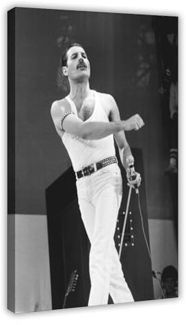 DESHVA Sänger – Freddie Mercury Vintage-Poster, Leinwand, Poster, Schlafzimmer, Dekoration, Sport, Landschaft, Büro, Raumdekoration, Geschenk, Rahmen-Stil, 20 x 30 cm