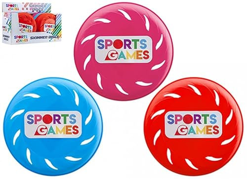 Assorted Color Flying Skimmer Superfast Frisbee - 21cm, 1 Piece (3 Assorted Colors: Red, Pink, Blue) - Fun Outdoor Family Game
