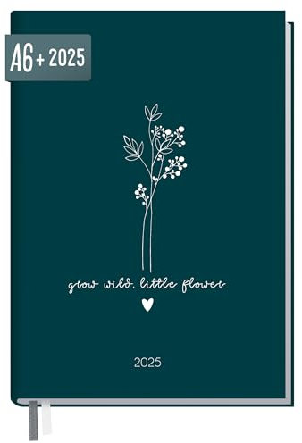 Häfft® Chäff-Timer Mini 2025 A6+ “Little Flower” 1 Woche 2 Seiten - Terminplaner, Wochenkalender, Organizer, Terminkalender mit Wochenplaner - nachhaltig & klimafreundlich