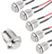 Alicer 5 interruttori a pulsante da 12 mm, interruttore a pulsante in metallo, interruttore a pressione istantaneo da 12 V, interruttore rotondo marino, per clacson, mini pulsante rotondo