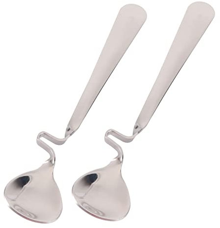 4 pcs Honey Spoons Curved Handle Milk Mixing Spoons Multifunctional Teaspoon Latte Espresso Tea Dessert Jam