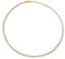 UNSHINEBAR Iced Out Tennis Kette für Herren und Damen - Streetwear Halskette aus Edelstahl und 18K Gold - Wasserfest - 5mm Breite (50cm, Gold)