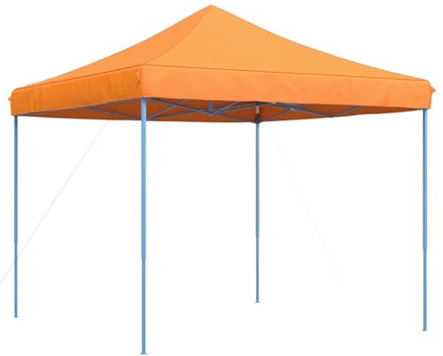 vidaXL Partyzelt, Gartenzelt Faltbar Pop-Up, Pavillon für Hochzeit Festival Party, Faltzelt Faltpavillon Stahlgestell, Gartenpavillon Festzelt, Orange