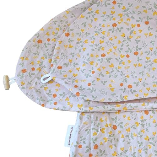 HOBEA-Germany Stillkissenbezug für Stillkissen 190cm Designs (Sommerwiese Altrosa)