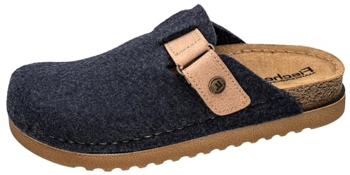 Fischer Damen Hausschuh Filz Pantoffel Klettverschluss Riemen 646404