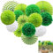 Pompons Aus Grünem Tüll, Waldgrüne Pompons Aus Seidenpapier, Farbige Pompons Aus Seidenpapier, Party-Deko-Pompons, Perfekt für Hochzeiten, Geburtstagsfeiern, Brautpartys, Babypartys und Mehr