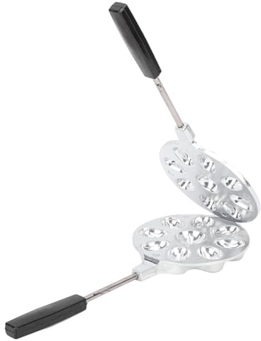 Oreshek Mini-Nuss-Waffel-Brotmaschine, 2 Stück, Aluminiumlegierung, Walnuss-Keksmaschine, 9 Löcher, Kleiner Waffeleisen, Mini-Cupcake-Maschine, Walnuss-Keksmaschine