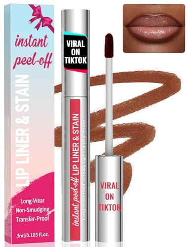 iMethod Lip Stain – Lipliner, Langanhaltender Lip Stain zum Abziehen, Lippenstift, Natürlicher Lippenkonturenstift, Lippenfleck Langanhaltende, Wasserfeste Lippentönung, Lip Stain Farbe, Coffee