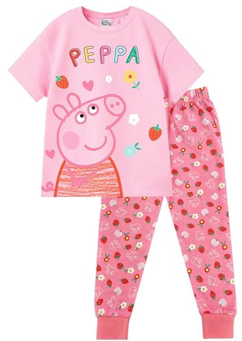 Peppa Pig Girls Personalised Pyjamas Strawberry PJs Nightwear (Peppa Pig Strawberry, 2-3 Years)