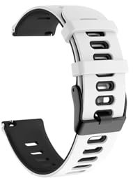 GerRit yzw6688 22 mm Silikonarmband, kompatibel mit Vibe 7/7 Pro/GTR 3 Pro/Ares 3 Pro/Beyond 2/stratos 2, Armband kompatibel mit Btalk 2 Lite-Armband(White black,Beyond 2)
