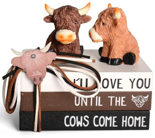 Hochland Kuh Geschenke für Frauen, Geschenk zum Muttertag Hochland Kuh Figuren Mini Niedliche Hamish Hochland Kuh Ornamente Home Decor (6)