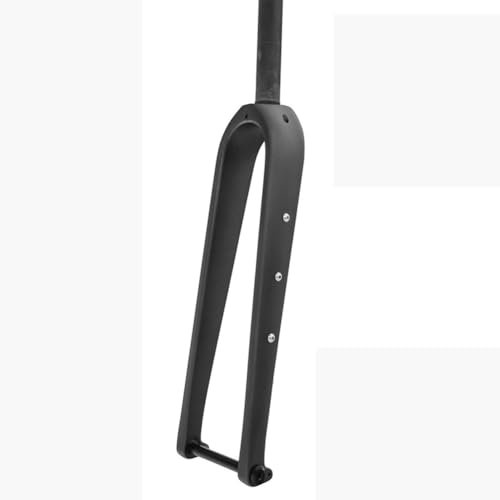 QUYCOIU Road Bike Rigid Fork Carbon Fiber Gravel Fork 1-1/8 Straight Tube Disc Brake Thru Axle 12 * 100mm Off-road Front Fork 700x45C(Matte)