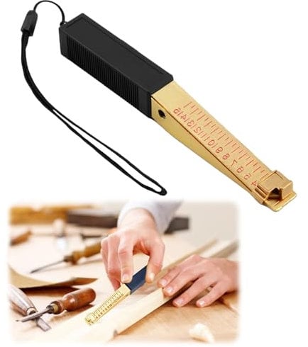 Door Gap Measuring Tool 1-15mm Fire Door Gap Gauge Checker Tool, 0.5mm Precision Feeler Gauges, Multifuctional Measuring Wedge Engineering Ruler for House Engineering Inspection Flatness