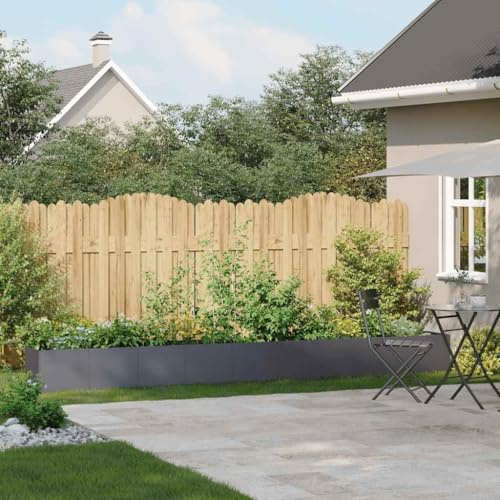 IKAYAA Jardinera Elevada Exterior 360 x 40 x 40 cm Jardinera Rectangular Metal Macetas Exterior Macetas Rectangular Balcón Terraza Acero/Antracita
