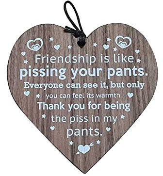 Pissing Pants Lustiges Holzschild Zuckerstangen-Girlande mit Lichtern (B, Einheitsgröße)