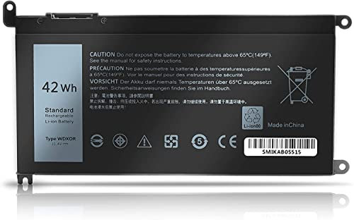 WDX0R 11.4V 42WH Laptop Battery Compatible for Dell Inspiron 15 5567 5568 7560 5567 7579 7573 Inspiron 13 5368 5378 7368 7378 17 5765 5767 5770 Series WDXOR FCC. 92N 3CRH3 T2JX4 CYMGM