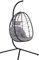 Outsunny Silla Colgante Huevo con Soporte Columpio Jardín Exterior con Cesta Plegable Cojín y Reposacabezas Columpio Colgante para Interior y Exterior Carga 120 kg Gris