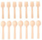 HAMPPLIES 200piezas Cucharas y Espátulas De Madera Desechables Para Postres Utensilios Ecológicos Para Bodas y Fiestas Kit Práctico De Cocina