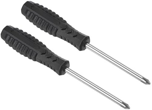 TOP-VIGOR 2pcs Mini Phillips Screwdriver 5mm Cross Head 145mm Length, Small Precision Screwdrivers with Non-Slip Handle for Electronics, Glasses, Watch, Computer and Small Appliance Repair