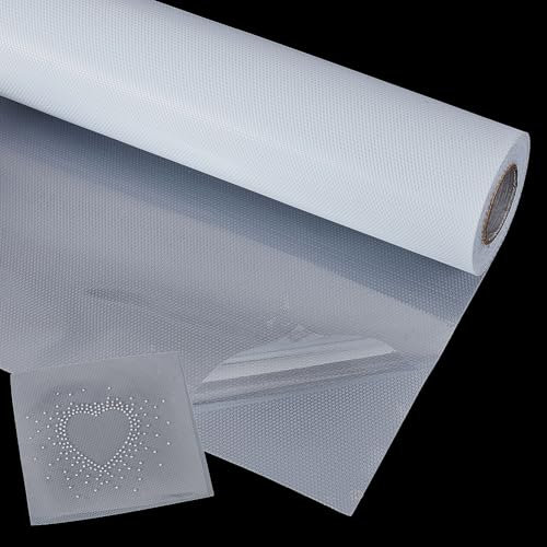 AHANDMAKER 5 x 0.32 m Hotfix Klebeband Transferfolie Zum Aufbügeln von Strasssteinen Papierrolle Wärmeübertragungsmuster Für Klebrige Hotfix Strasssteine Auf DIY Kleidung