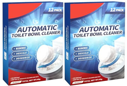 WC Reiniger Extra Stark,Toiletten Sauberkeit Tabletten,Toilettenreiniger Tabs,WC Reiniger Tabs,WC Tabs Spülkasten Extra Starker Entkalker,WC-Reiniger mit Bleichmittel,24 Stück