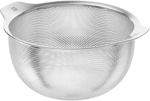 katmerio Edelstahl Sieb, 20 cm Edelstahl Küchensieb, Abtropfsieb für Nudeln, Obst, Gemüse, Hochwertiges & Spülmaschinenfest