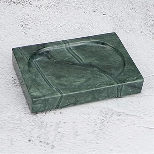 Porte-Savon en marbre Lisse, Porte-éponge for Cuisine et Salle de Bain d'hôtel(Green)