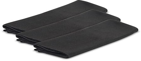 Dynavox Korsrengöringsdukar MFC6, antistatiska mikrofiberdukar, effektiv dammborttagning från vinylskivor, 32 x 32 cm, set om 3, svart
