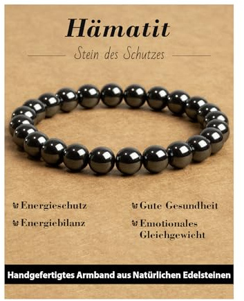 Landorilo Naturstein Armband für Damen Herren, 34 Natursteinarten | 8mm,Heilsteine Perlen Armbänder,Edelstein Chakren Perlenarmband,Personalisierte Geschenke,Energiekarte,Inklusive Ersatzperlen