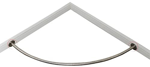 Tringle à rideau de douche, porte-vêtements d'angle, rail de rideau de salle de bain – Finition D élégante, taille réglable pour vestiaires et
