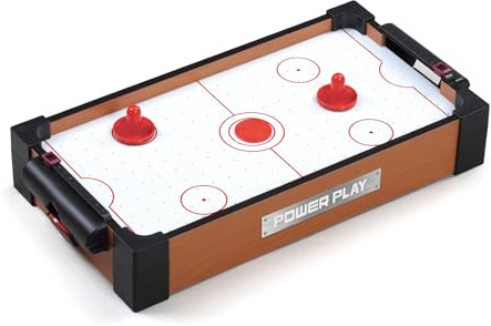 Power Play Air Hockey Games Table for Kids & Adults, Compact, Portable, Gift for Boys and Girls