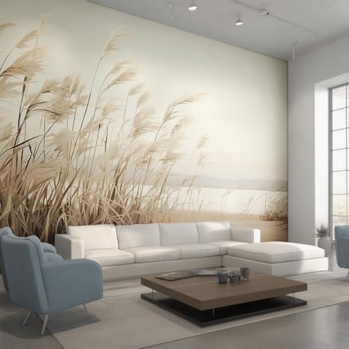 Generisch Vlies Fototapete Weizen Ähren 366x254 cm (B x H), Tapete Natur See Landschaft Wandtapete Wohnzimmer Schlafzimmer Vliestapete, Wanddeko Motivtapeten