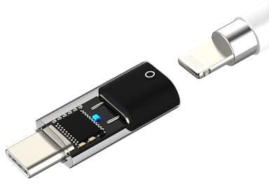 for Apple Pencil Adapter for iPad 10th Generation USB C Male Lightning Female 1st Generation Charger Pen Cable Charging Connector Adaptor Accessories Cord Port Receiver Stylus First Ipencil Lighting