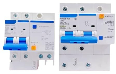 Disjoncteur différentiel NXBLE 50 mA 0,-5 A, interrupteur magnéto-thermique NXBLE-63 NXBLE-125 32 A 63 A 125 A(1P N,80A)