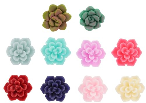 LRXIYODE 10pcs Polymer Clay Succulent Plant Earrings for Girls Resin Decor Earrings Plant Jewelry