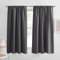 Rod Pocket Verdunklungsvorhänge Set – Pony Dance isoliert Vorhang Panels Lärm reduzierende Fenster Behandlung Drapes für Schlafzimmer., Polyester-Mischgewebe, grau, 42 x 45