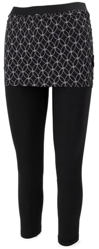 Yoga-Hose, Leggings mit Minirock aus Bio-Baumwolle, Damen, emerald | Elastische Passform, angenehm weich, ideal für Yoga und Freizeit, femininer Stil, vielseitig kombinierbar.