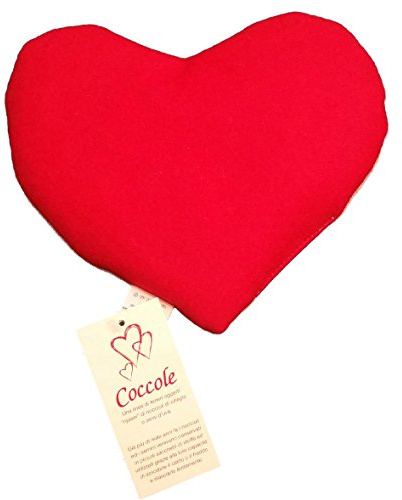 FutonItaly Cuscino con noccioli di Ciliegia Coccola Cuore Stesso utilizzo Boulle Acqua Calda e Borsa del Ghiaccio