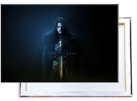 Unified Distribution Game of Thrones - Jon Snow - 60x40 cm - Bilder & Kunstdrucke fertig auf Leinwand aufgespannt und in erstklassiger Druckqualität