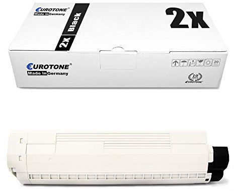 2X Eurotone Toner für Oki C 810 830 wie 44059108 Black Schwarz Druckerpatronen Cartridges
