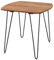 FineBuy Esszimmertisch Sheesham Massivholz, Esstisch mit Metallbeinen, Massiver Echtholz Tisch, Designer Holztisch Massiv, Moderner Küchentisch Braun