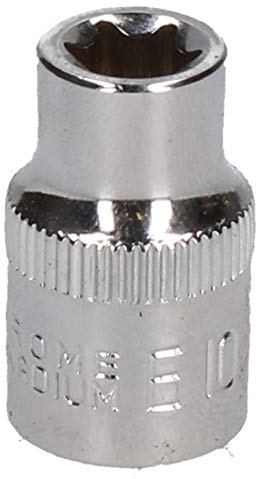 E10 Female Torx Socket Star Bit 3/8 Drive Standard External Chrome Vanadium Steel